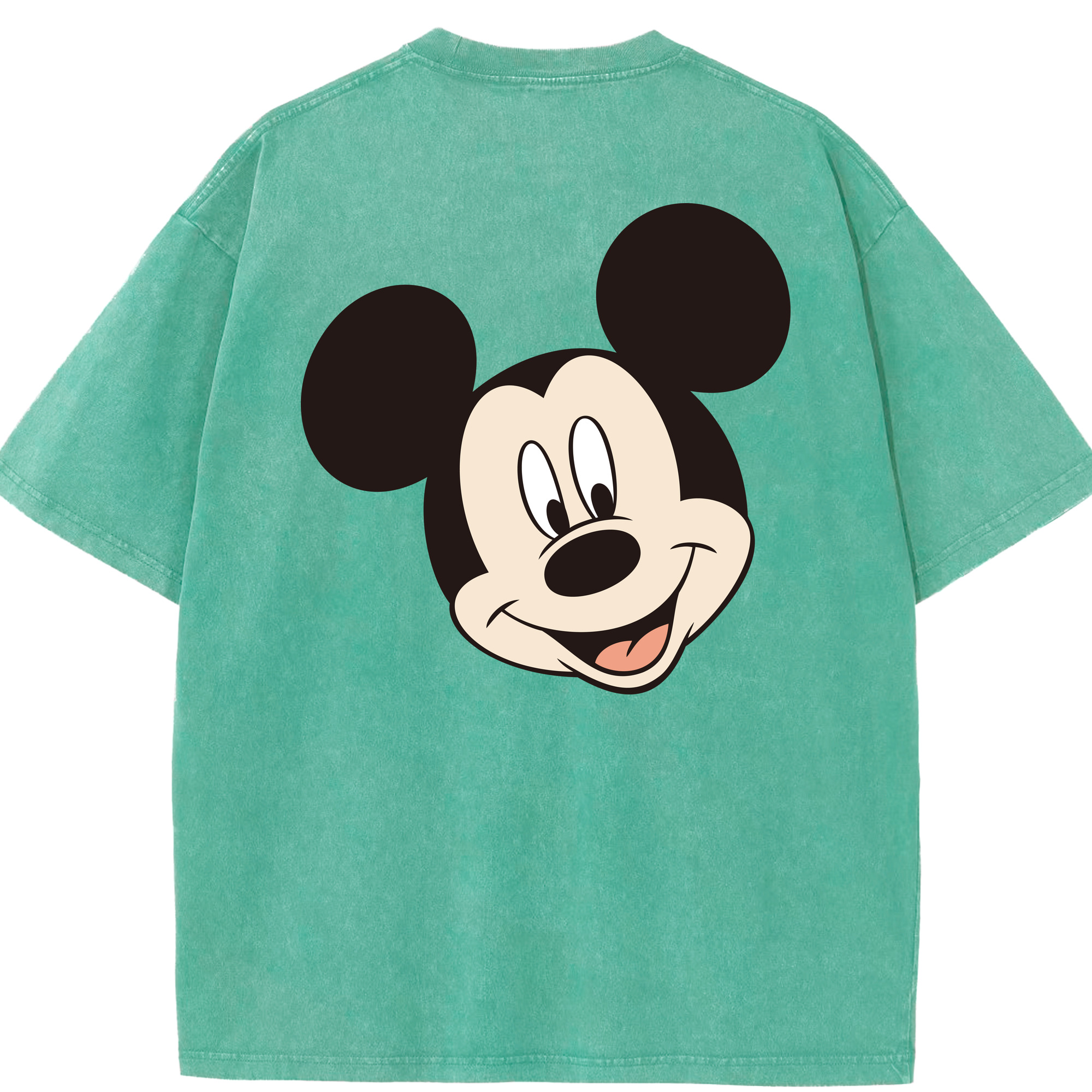 （画像用） ミッキーマウス Mickey Mouse 綿100% ヴィンテージ風 半袖Tシャツ（背面プリント）